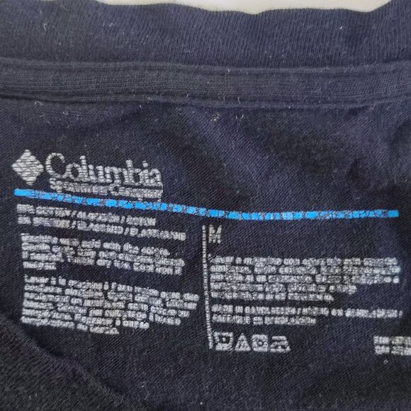 Columbia lightweight T-shirt black men's size M Tall - Picture 4 of 7